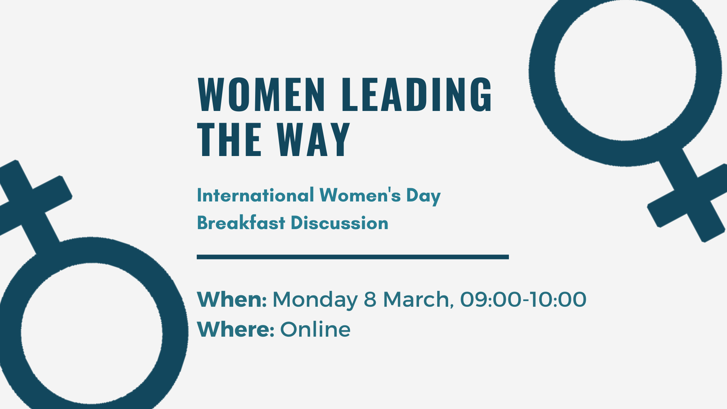 Inbjudan till frukostevent på internationella kvinnodagen