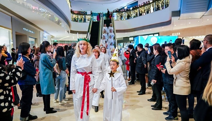 Lucia celebration in Shanghai
