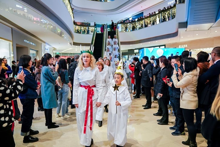 Lucia celebration in Shanghai