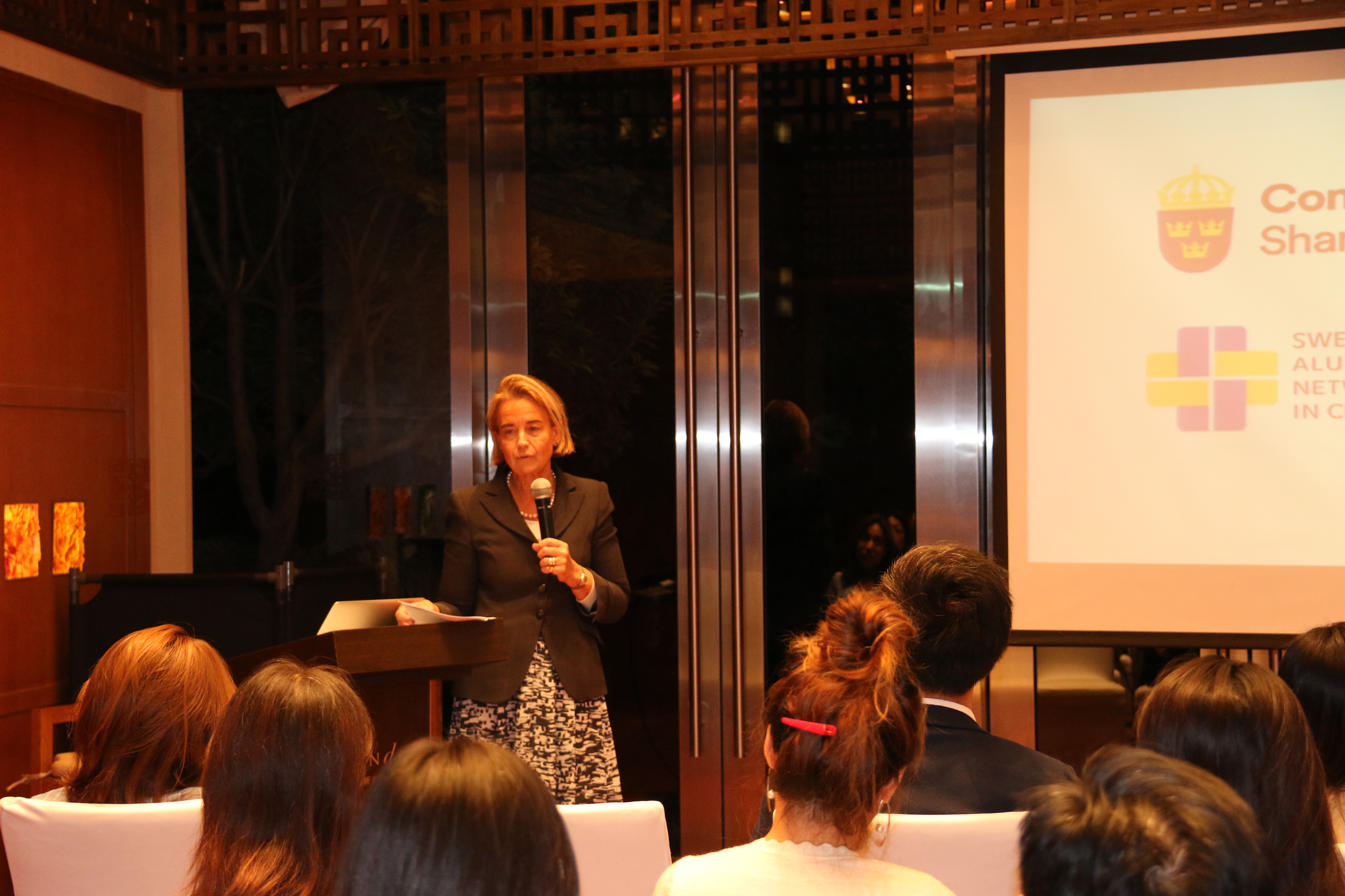 Consul General Marie-Claire Swärd Capra delivered welcoming remarks.